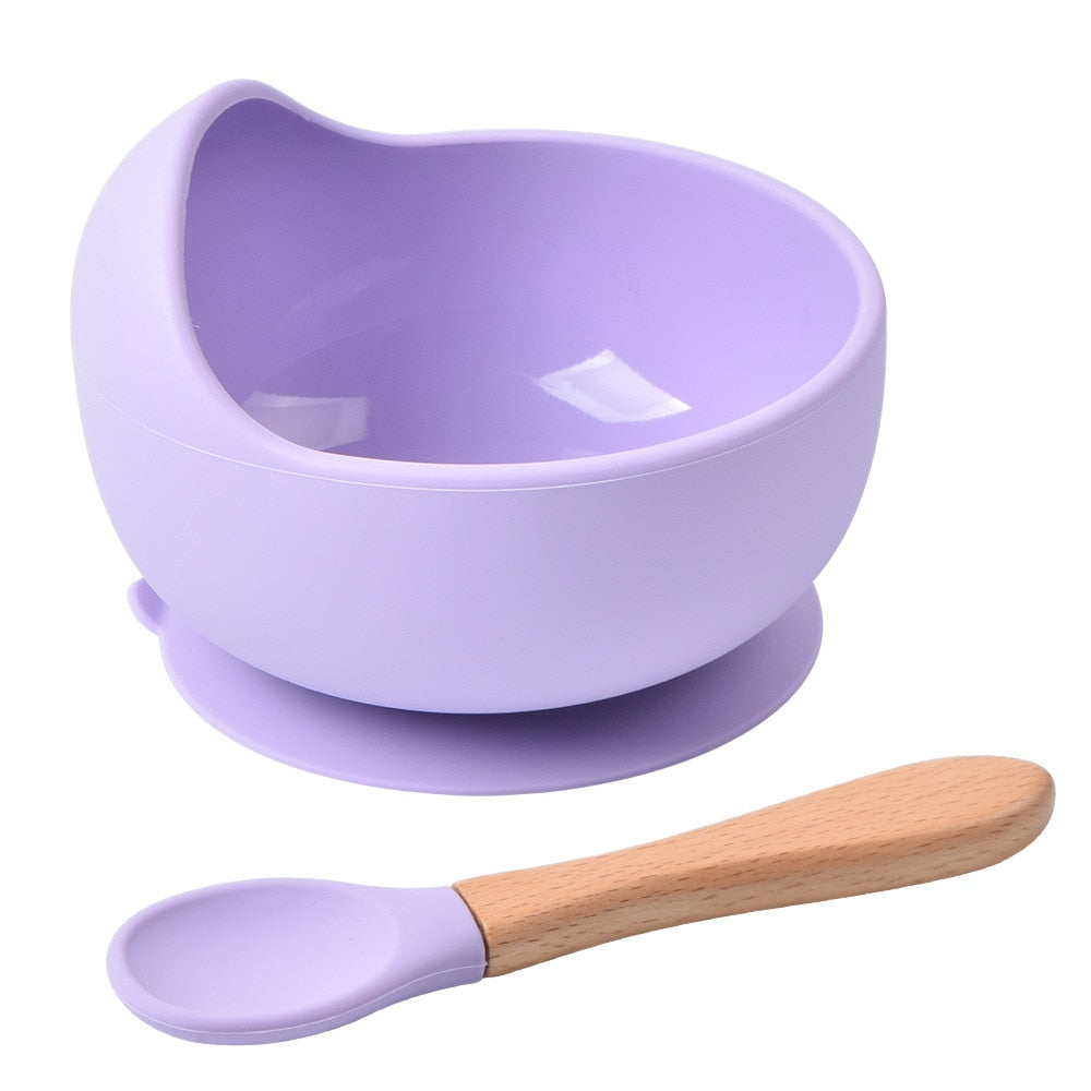 BPA Free Silicon Suction Bowl & Spoon Set